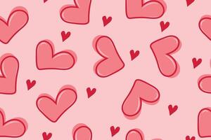 Seamless Red Heart Pattern Illustration vector