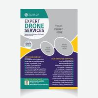 Drone Services Flyer design layout vector