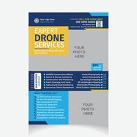 Drone Services Flyer design template vector