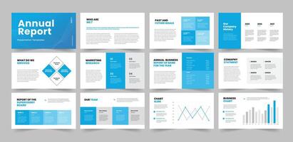 Annual Report Presentation Slide Design Annual Report Presentation Template vector