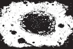 Rough Distressed Black Grunge Texture on White Background UHD Overlay Design vector