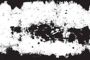Distressed Black Grunge Texture on Monochrome White Background UHD Overlay vector