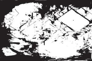 Black Distressed Grunge Texture on White Monochrome Background UHD Overlay vector