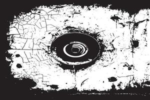 Dirty Black Grunge Texture on White Monochrome Background UHD Texture Overlay vector