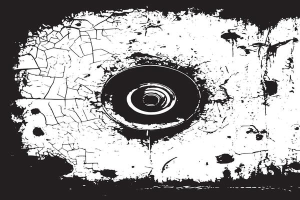 Dirty Black Grunge Texture on White Monochrome Background UHD Texture Overlay