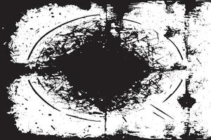 Black Rough Grunge Texture on White Background for Overlay Ultra HD Resolution vector