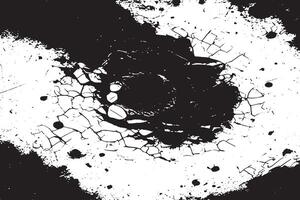 Rough Black Distressed Grunge Texture Overlay on White Background UHD vector