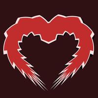 Heart icon. Hand drawn heart for website, symbol of love and valentine's day. vector