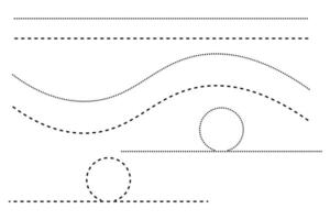 Dashed modern sketch doodle graphic element illustration. vector