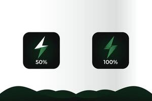 Stylized Lightning Bolt Icon Representing Power and Energy vector