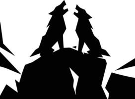 A wolf in the background vector