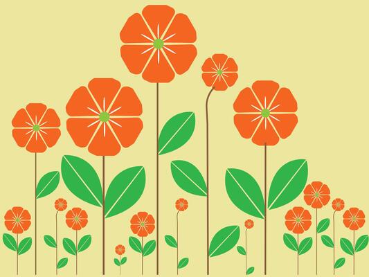 Hand drawn abstract flower illustration