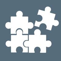 White puzzle pieces on a solid gray background representing connection and teamwork vector