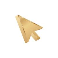 Golden cursor for computer. vector