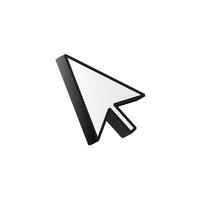 White cursor for computer. vector