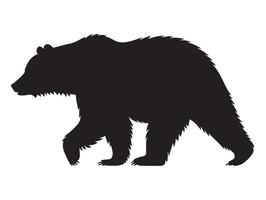 Bear silhouette icon, isolated on a white background. Modern bear logo design for wildlife and nature themes. vector