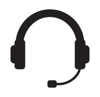 Headset Icon. Simple and sleek headset design, ideal for audio and communication themes. vector