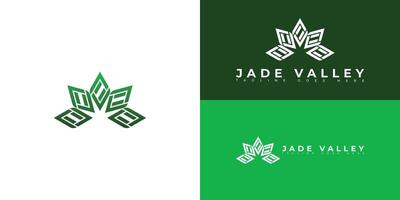 Modern initial letter JV or VJ logo in green color isolated on multiple background colors. The logo is suitable for turf care business logo design inspiration templates. vector