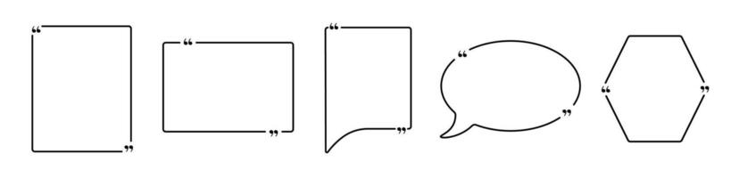 Empty borders for definition and citation outline. vector