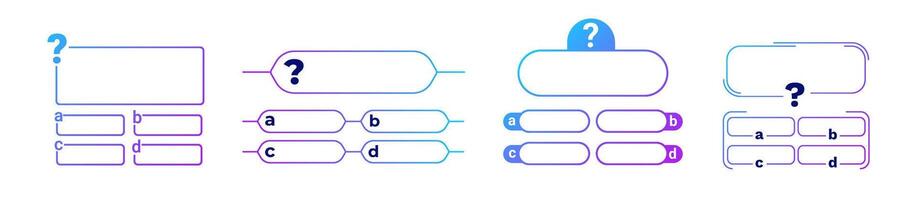 Quiz game colorful template with choice. vector