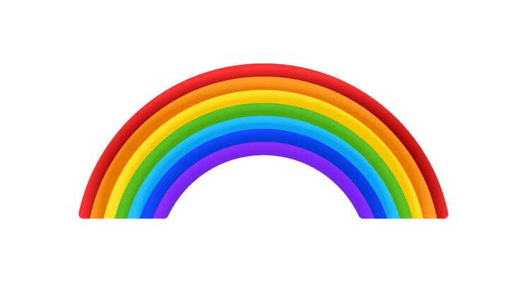 Colorful rainbow for decoration and children.