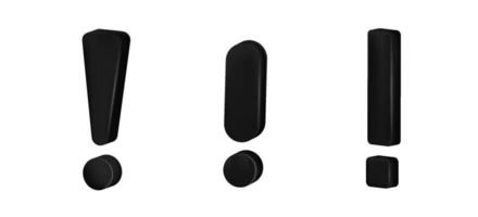 Black warning exclamation mark. Icon of hazard. Black alert signal symbol. vector