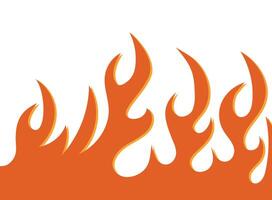 abstract style on white background. Flat fire. Modern art isolated graphic. vector