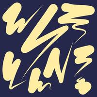 Abstract Art with Vibrant Yellow Strokes vector