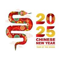 Chinese new year 2025 background,year of the snake vector