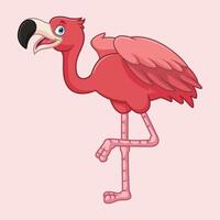 Flamingo bird isolated on white background vector