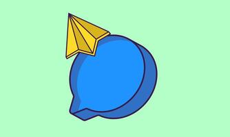cursor direction on blue 3d icon realistic cartoon style design vector