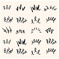 Lines showing With illustration style doodle and line art vector