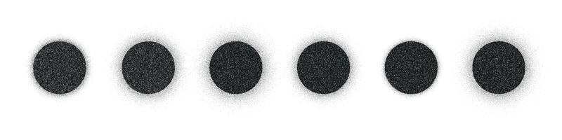 Gradient dots with grainy texture and noise effect. Circular halftone sphere with spray pattern and brush texture. Flat illustration isolated on white background. vector