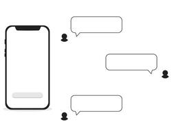 tablet pc and smartphone. box for any text with box and arrow. empty dialog window. Web banner illustration. vector