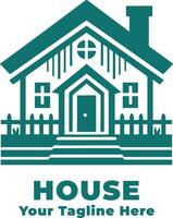 Simple Logo House Design With Flat Background vector