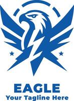 Simple Eagle Logo Design With Flat Background vector