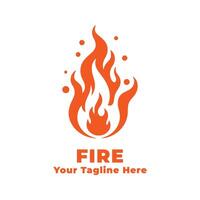Logo Simple Fire Design vector