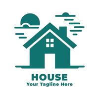Logo House Simple Design With Flat Background vector