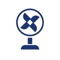 simple fan design with thick lines and one color vector