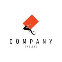 vintage alligator logo silhouette view from back with style. a fierce freshwater animal with sharp teeth. best for logo, badge, emblem, icon, sticker design. available in eps 10 vector