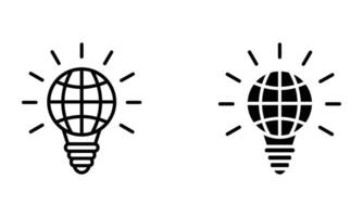 illustration of global idea and energy efficient icon vector