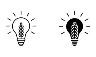 lightbulb with wheat vector