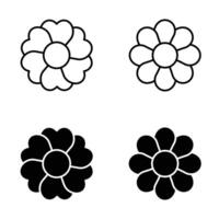 flower ornament and element icon vector
