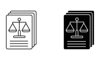 document with law scale balance vector
