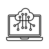 illustration of cloud computing vector