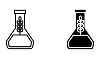 Wheat in the laboratory flask vector
