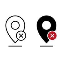 map pointer with cross icon vector