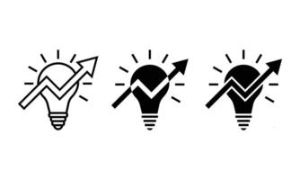 Lightbulb with arrow up vector