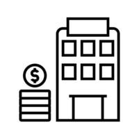 building with a stack of money vector