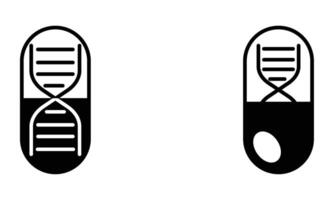 Capsule with dna symbol vector